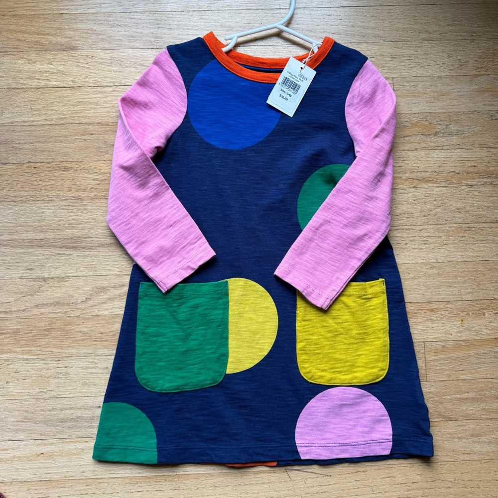 Mini Boden Colorful Kids Dress with Pockets